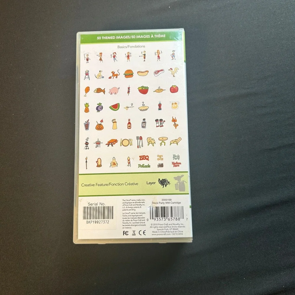 Cricut Lite Block Party barbecue Cartridge keypad overlay link status unknown